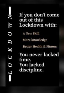 Self discipline – A key learning from the lockdown